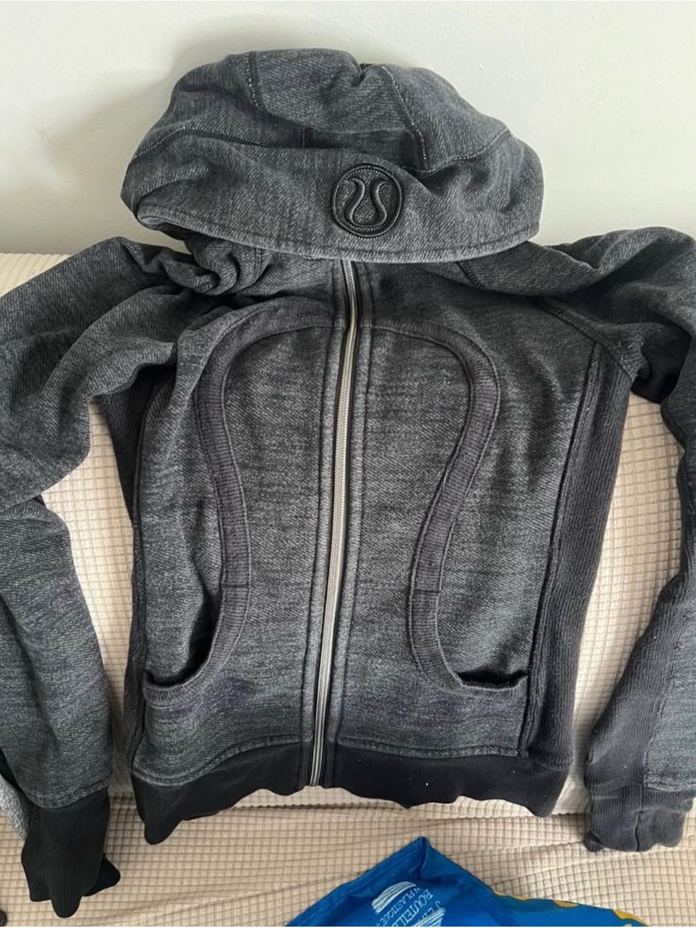 lululemon athletica Charcoal Gray Full-Zip Hoodie Sweater